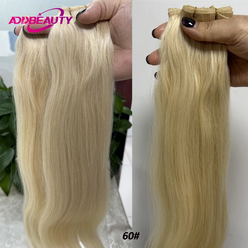 Straight Virgin Human Hair Bundles for Women Genius Weft Hair Weaving Bleachable Thick Hair End Double Drawn Natural Human Hair