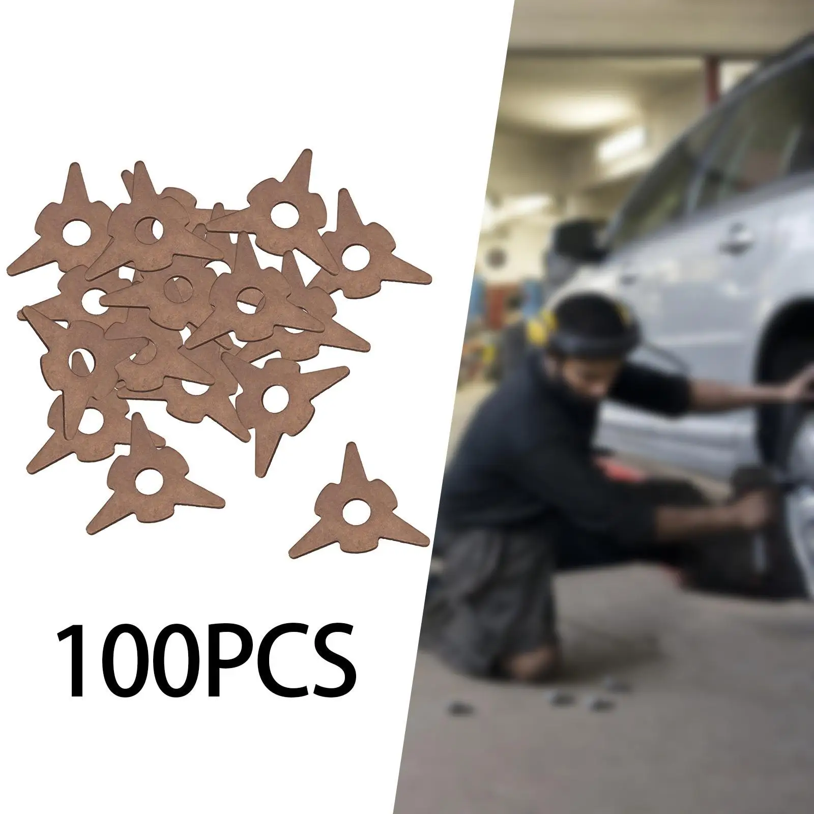 

100x Dent Puller Rings,Spot Welding Machine Part Dent Pulling Rings Car Body Panel Pulling Washers for Consumables Auto