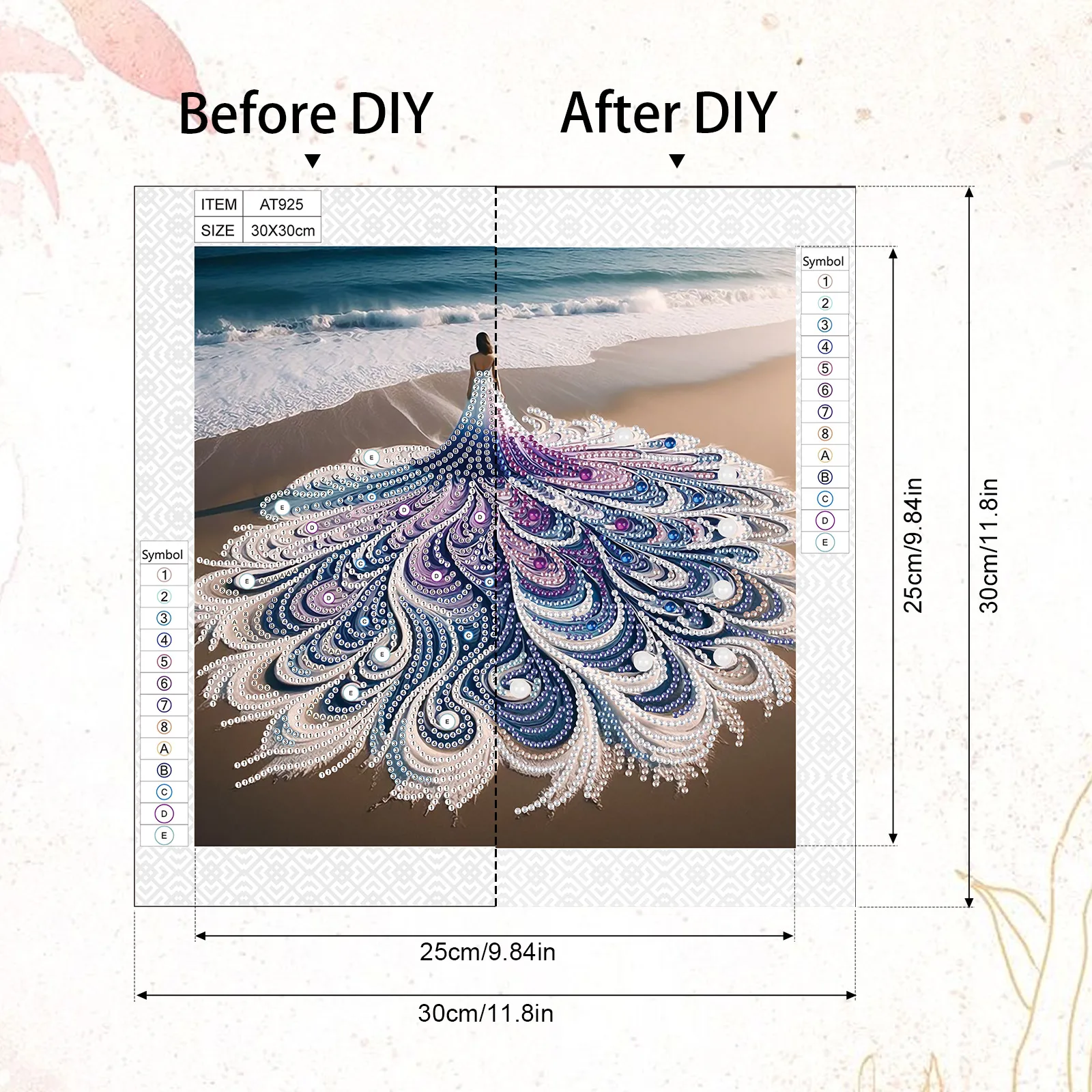 Special Shape Diamond Art Kits for Beginners and Adults,DIY Beach woman Diamond Art Painting Kits for Home Wall Decoration Gift