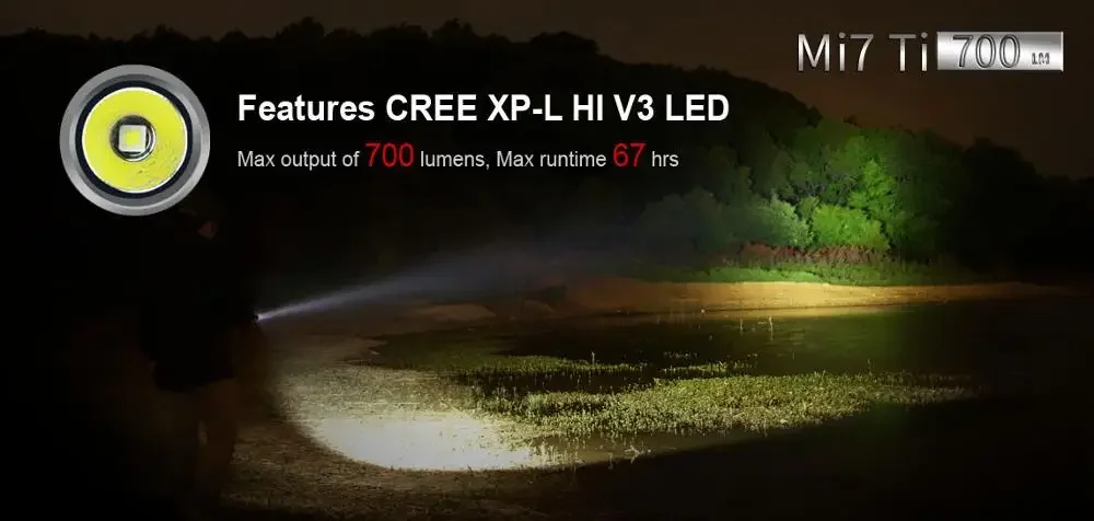 KLARUS Mi7 Ti 700 Lumens IPX-8 تصنيف صغير وخفيف الوزن للحمل اليومي مصباح LED بواسطة بطارية AA X 1