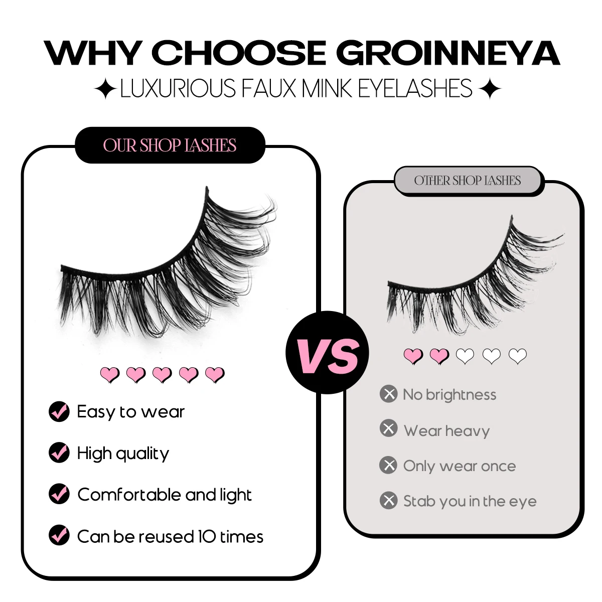 LASVIREY Manga Eyelashes Natural Mink Fake Lashes Soft Cross Natural Volume Wet Lash Natural Long 3D Faux Mink Lashes Extension