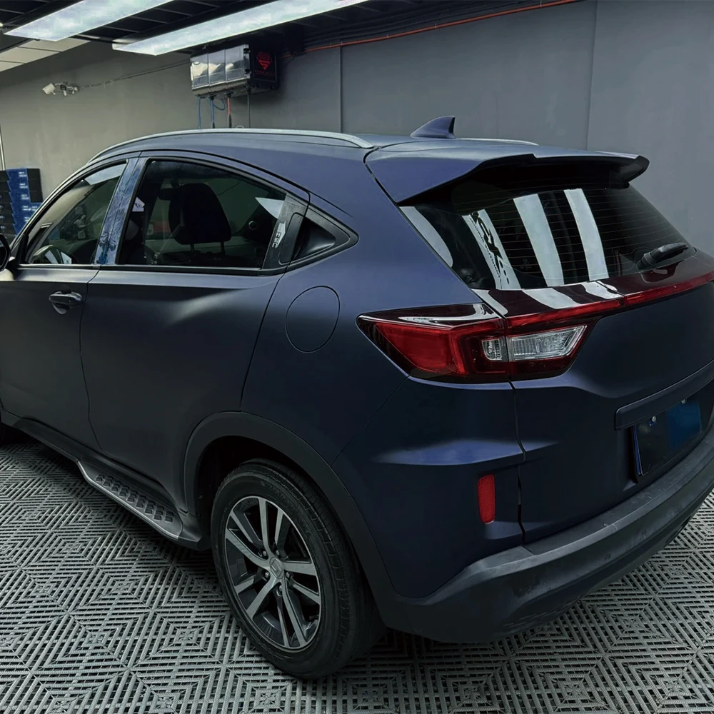 ملصق سيارة غير لامع أسود أزرق التفاف فيلم السيارات تغيير لون الفينيل فيلم PET فقاعة الحرة التفاف اكسسوارات السيارات الشارات السيارات #2