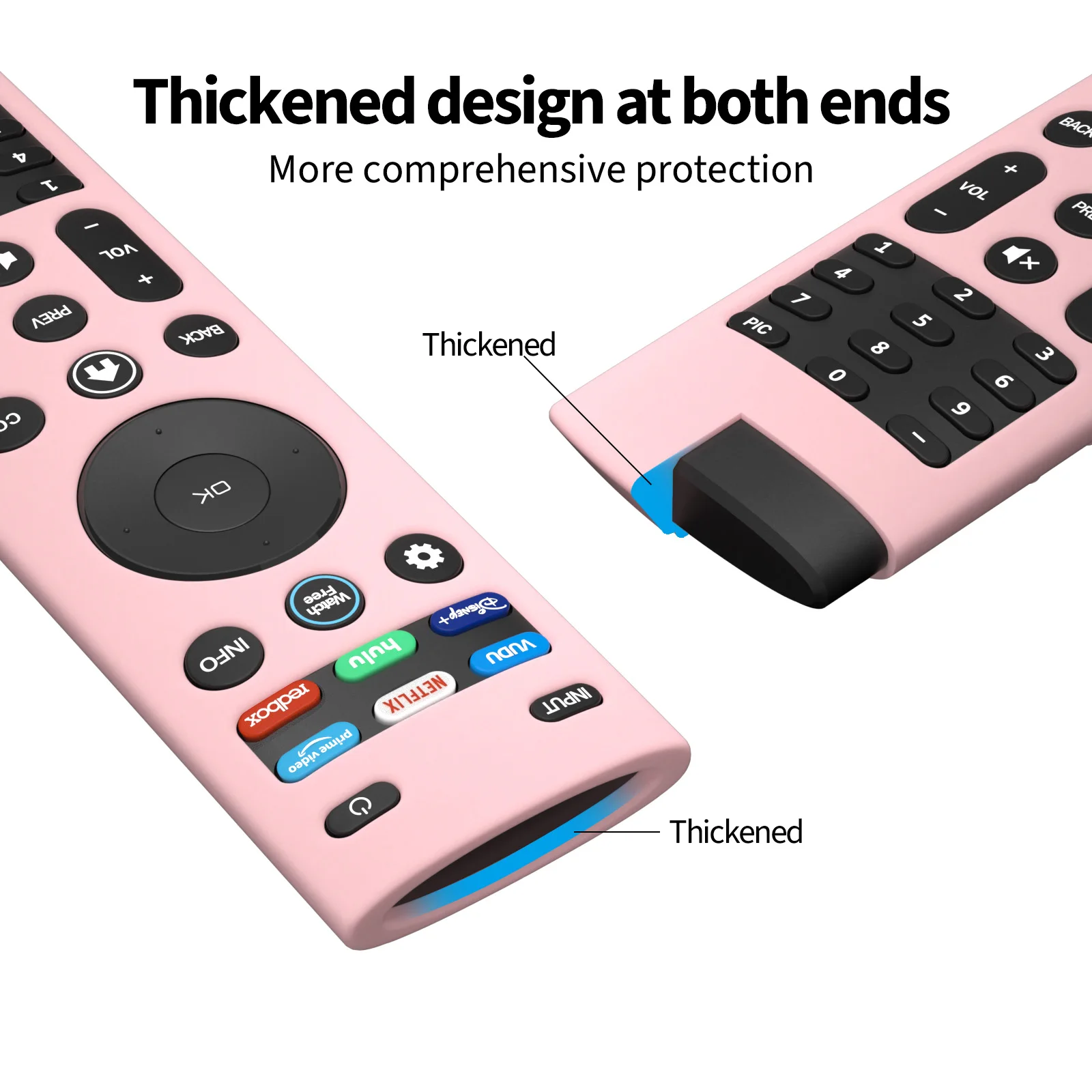 Smart TV for VIZIO XRT140 Remote Control Case Soft Silicone Cover Shockproof Anti-Slip Shell Replacement Smart Remote Control