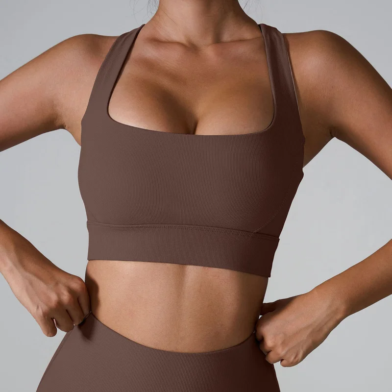 Bra Without Straps Beige Sexy Underwear Seamless Lingerie Women's Corset Sports Tops High Nude Feel Running Workout Exercise view 2
