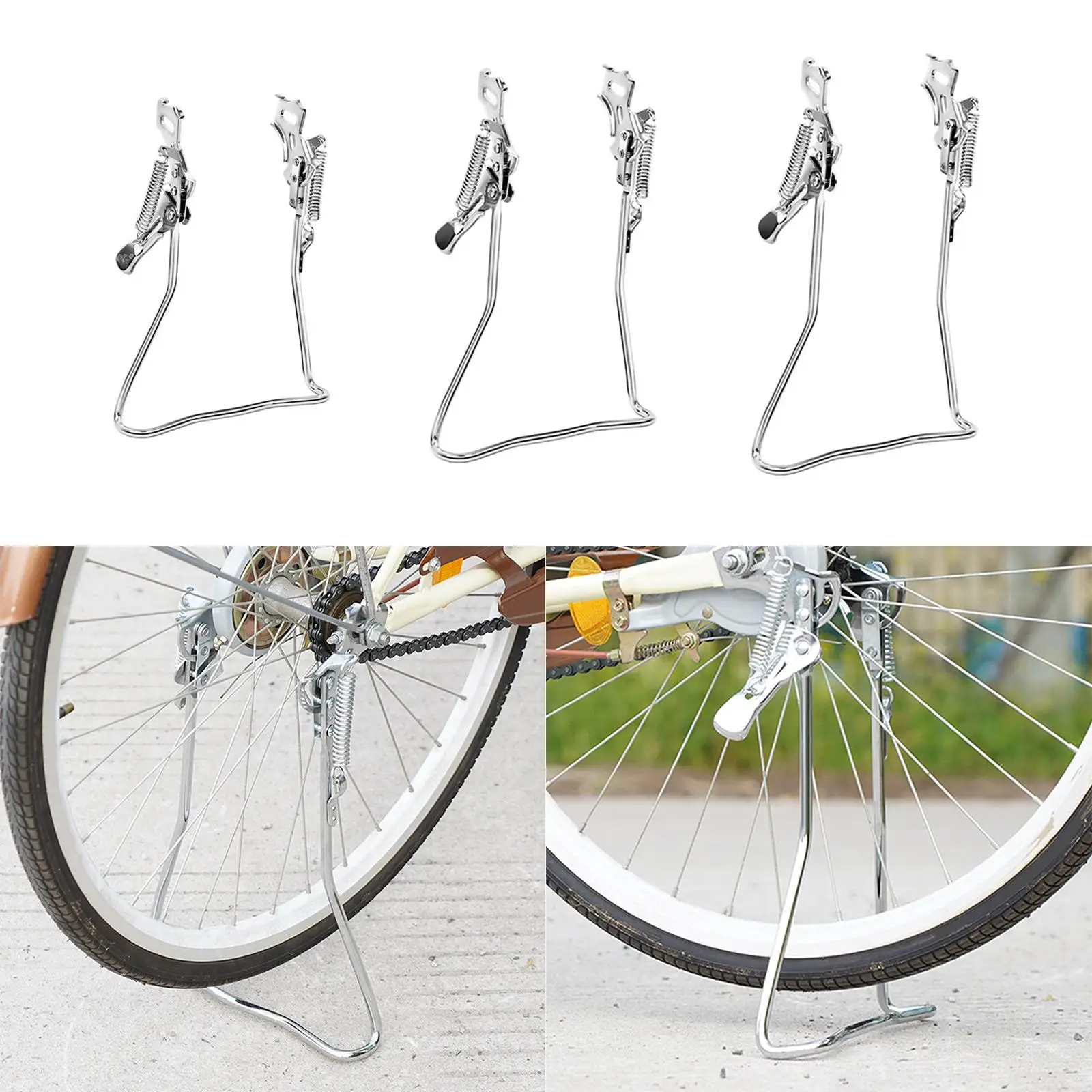 

Bike Drop Stand, Metal Frame Supplies Heavy Duty Bicycle Kickstand for Sports Cruiser Bikes, Adults Mountain Bikes, Road Bikes,