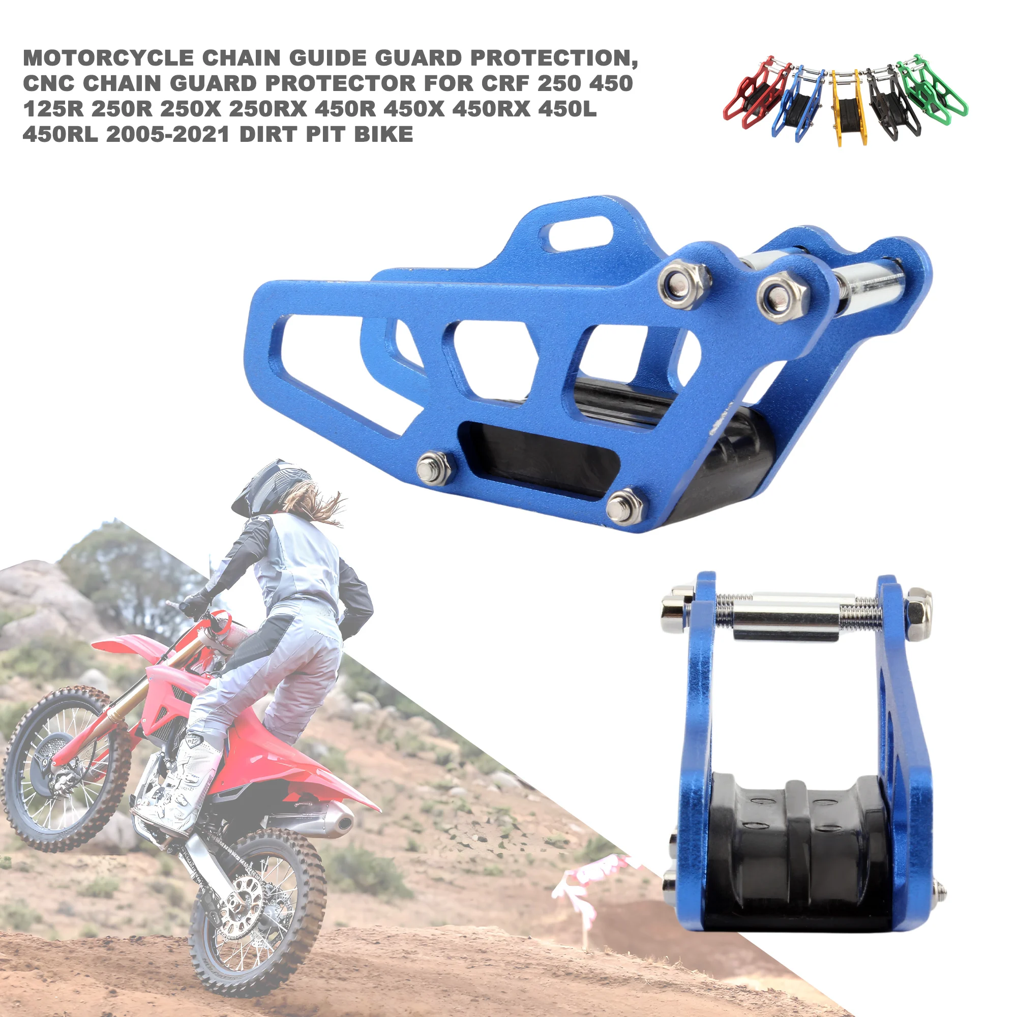 Motorcycle Chain Guide Guard Protector For CRF 250 450 125R 250R 250X 250RX 450R 450X 450RX 450L 450RL 2005-2021 Dirt Pit Bike