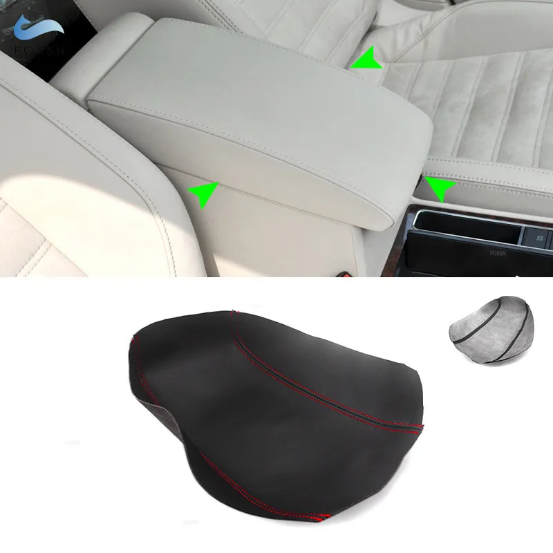 For VW Passat 2010 2011 2012 2013 2014 2015 Car Interior Center Control Armrest Box Cover Microfiber Leather Sticker Trim