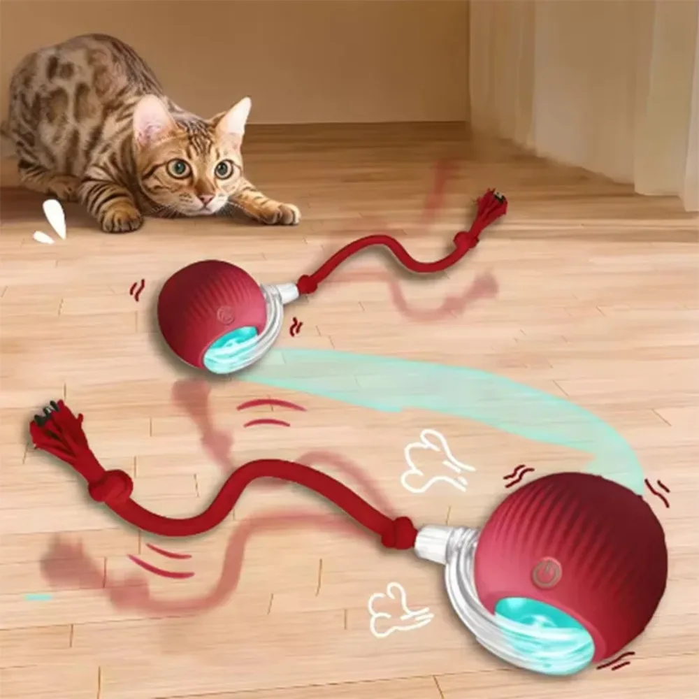 Les jouets pour chats chauds sont taquiner automatiquement des boules pour chats, des bâtons et des tiques auto-excitation et des jouets pour animaux de compagnie résistants à l'usure et à la bouchée