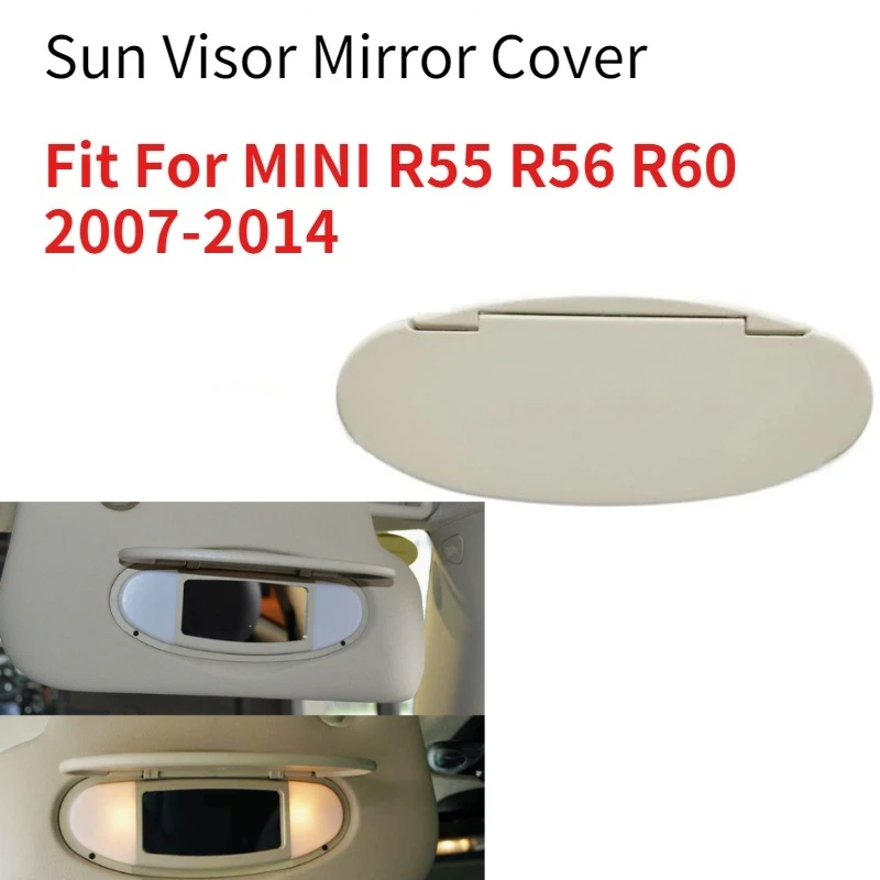 For BMW MINI R55 R56 R60 2007-2014 Car Sun Visor Makeup Mirror Cover with Light & Mirror Glass 51167361833