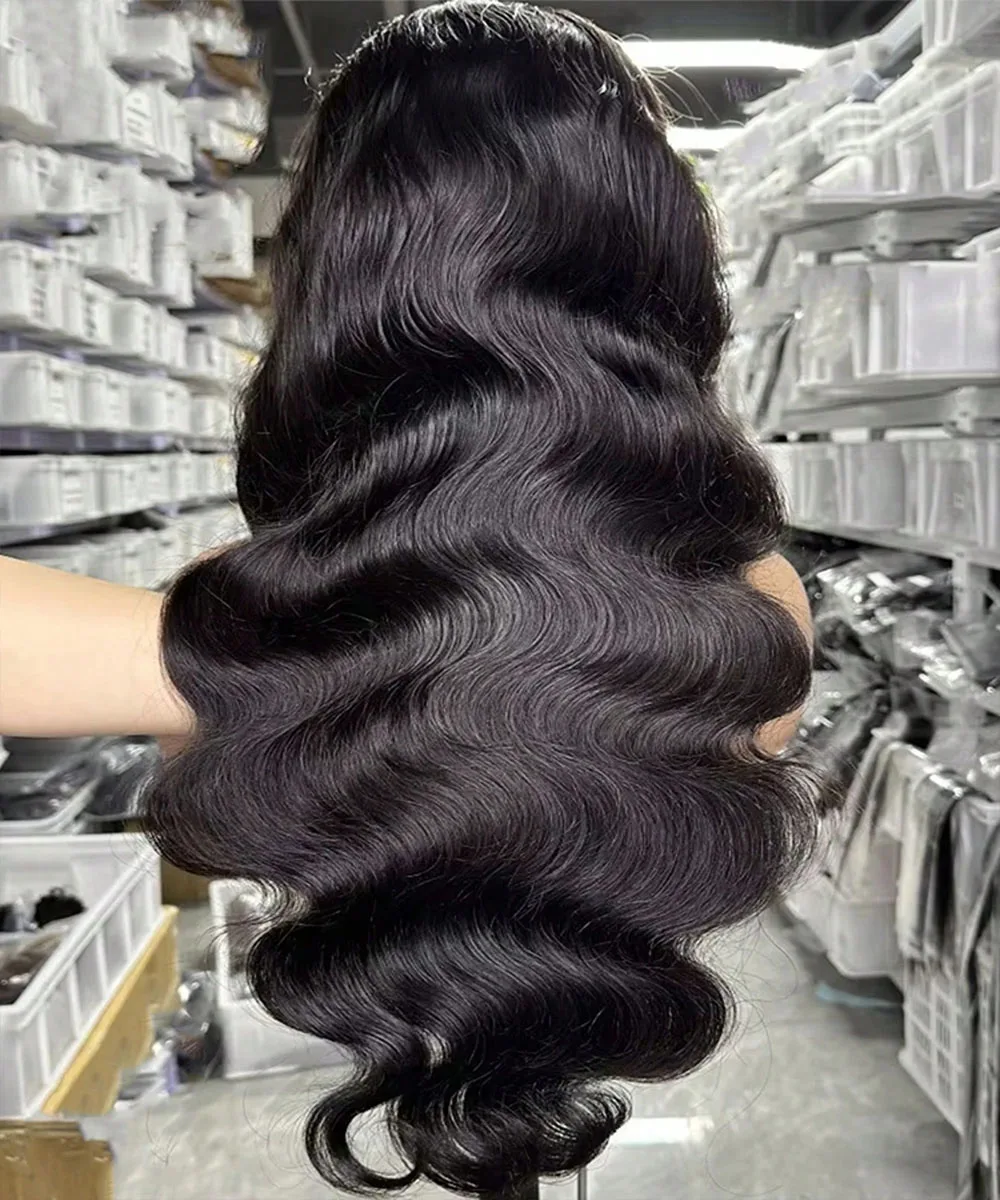 40 Inches 13x6 Body Wave Lace Frontal Wig Human Hair Pre Plucked Glueless 13X4 Brazilian Body Wave HD Transparent Lace Wigs For Women