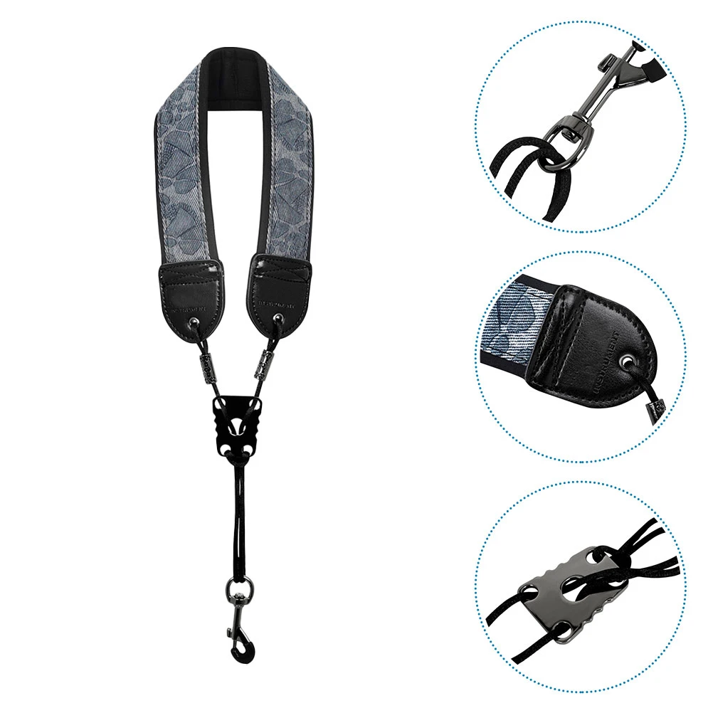 

Saxophone Strap Double Shoulder Alto Universal Neck Metal for Tenor Padded Adjustable Accessories