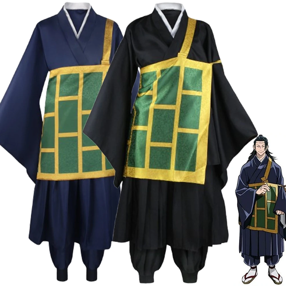 

Anime Jujutsu Kaisen Geto Suguru Cosplay Costume Black Blue kimono School Uniform Anime Clothe Halloween Costumes For Women Man