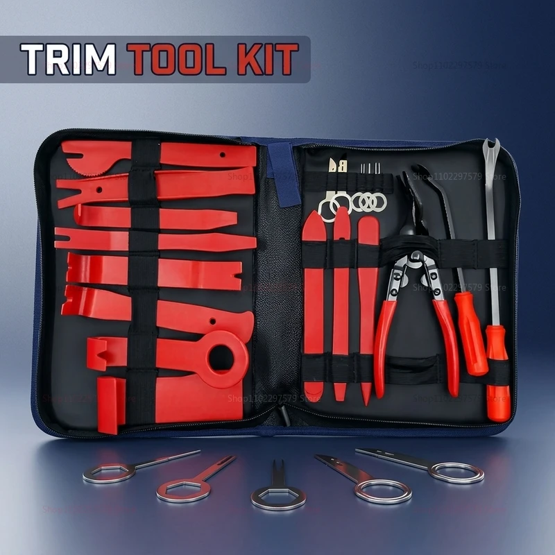 

19 Pieces Car Audio Disassembly Tool Set for Dashboard Panel Removal Interior Trim Navigation Panel Kit for Auto Repair Install