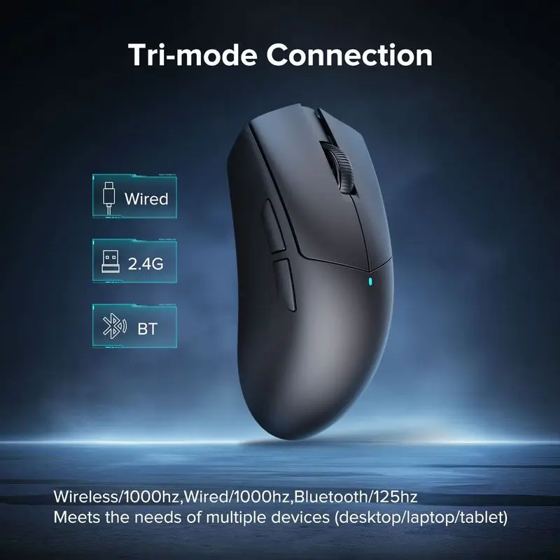 Imagem -03 - Kysona M511 Lightpeso Mouse E-sports Game Recarregável os Módulos Tthree Adequado para Jogadores Profissionais 58g Paw3395 Novo 2024