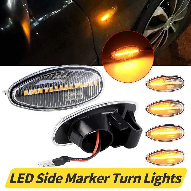 

2PCS LED Dynamic Side Marker Lights Arrow Turn Signal Lamps For Mitsubishi Pajero Sport K9 Galant Outlander Lancer Freeca I-Miev