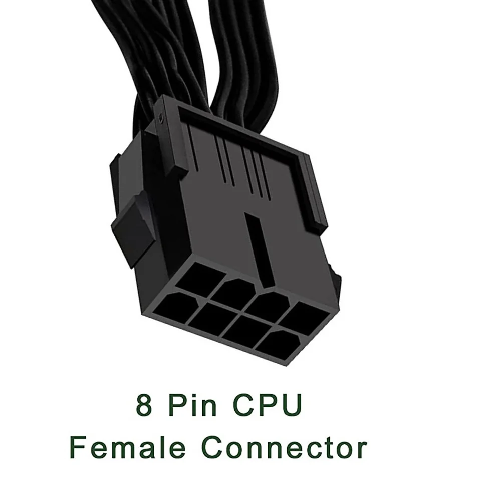 Exquisite-EPS12V CPU 8 Pin Female To CPU ATX 8 Pin And ATX 4 Pin Male Power Supply Extension Cable