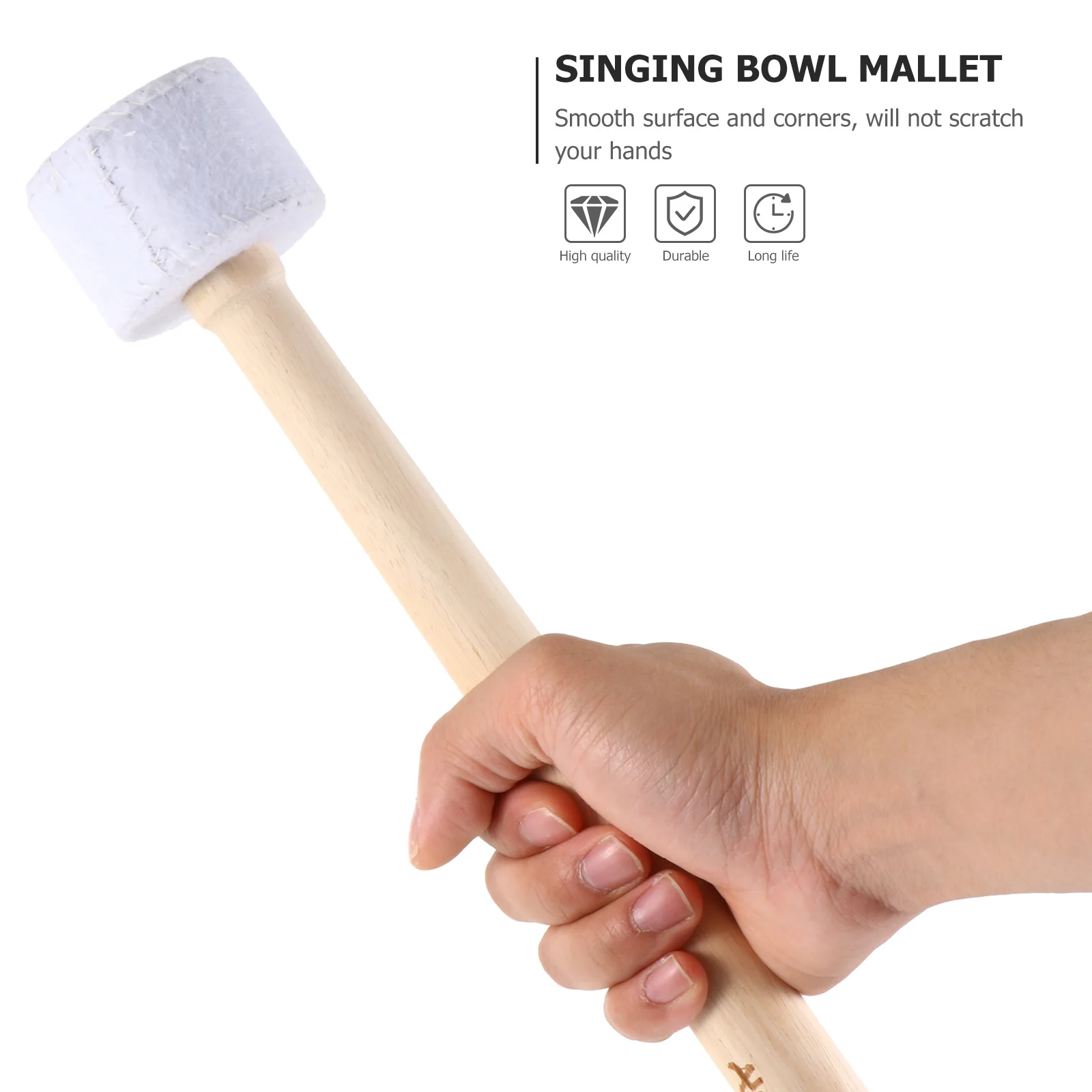 

Bowl Stick Hammer Wood Striker Premium Drumstick Tibetan Singing Meditation Mallet Practical