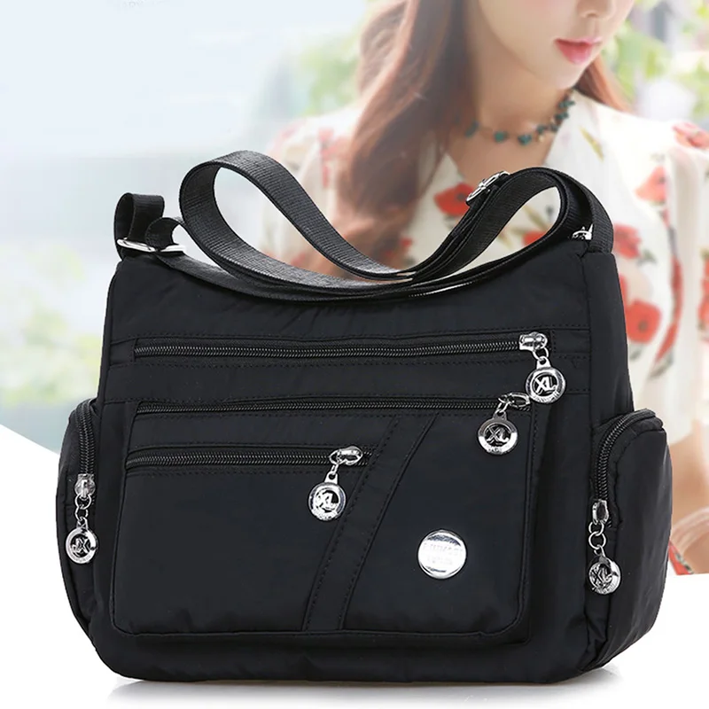 Messenger Bag Causal Women Shoulder Bag Multi Layer Nylon Bag Female Crossbody Bags Woman Crossbody Mother Bag Shoudler Bag 2024