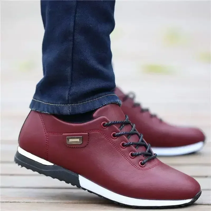 Brand Men's Casual Shoes PU Leather Business Men Shoes Warm Man Board Shoes for Men Outdoor Casual Sneakers Sapatos Masculinos