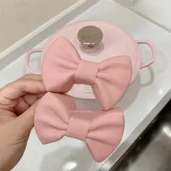 2pcs/set Silicone Oven Mitts Creative Bow Shape Oven Gloves Heat Resistant Pot Holders For Cooking Mini Oven Gloves Kitchen Tool