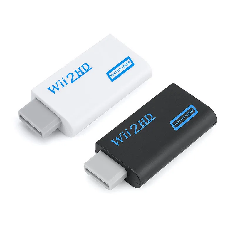 Wii to HDMI-compatible Adapter Converter 3.5mm Audio Video Output for PC TV Monitor Display 1080P Full HD Adapt for Wii Console