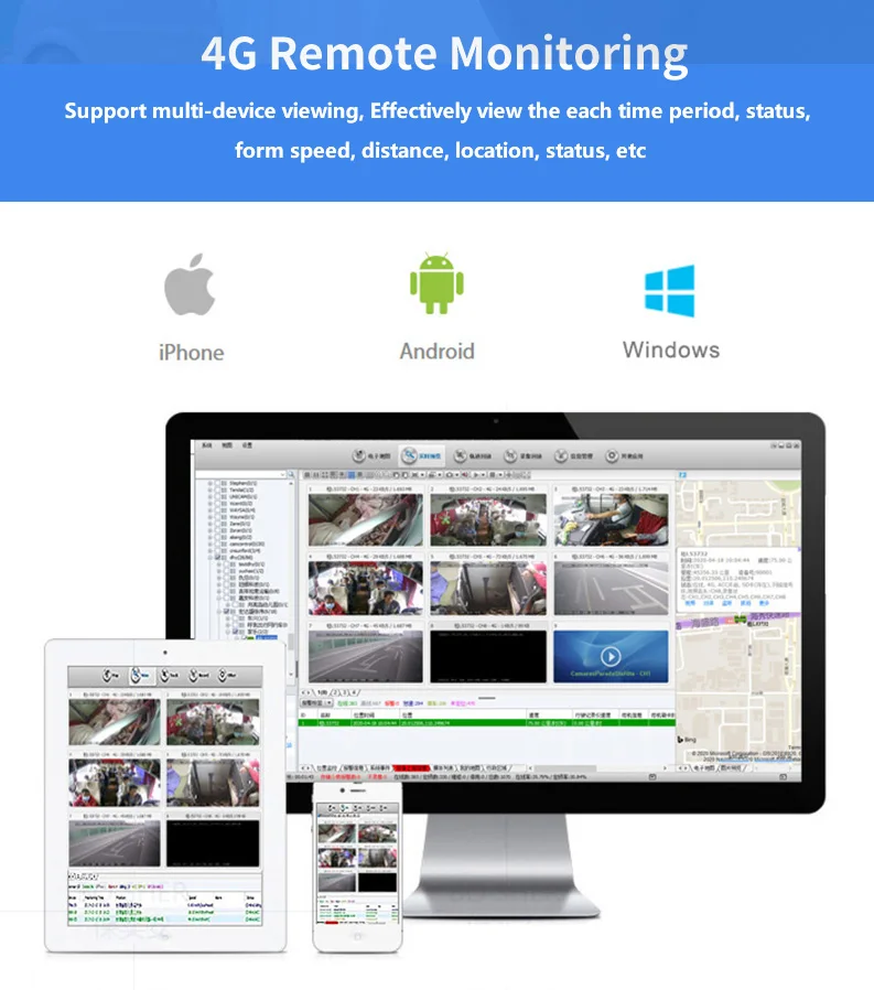 AHD 8CH HDD Mobile DVR M52H لمراقبة المركبات والمراقبة بالفيديو عن بعد #6