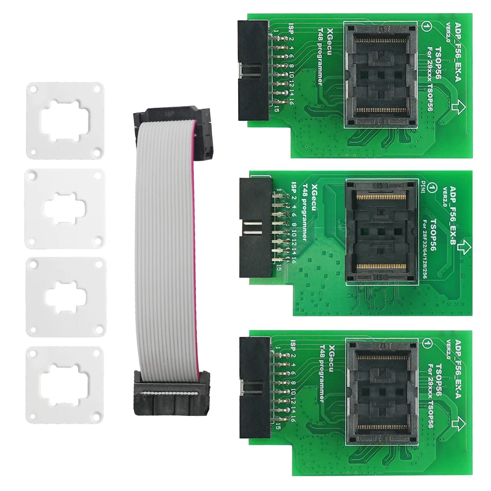 Original VER2.0 TSOP56 adapter can only work on XGecu T48 programmer ADP_F56_EX-A ADP_F56_EX-B or ADP_F56_EX-C for Flash EPROM