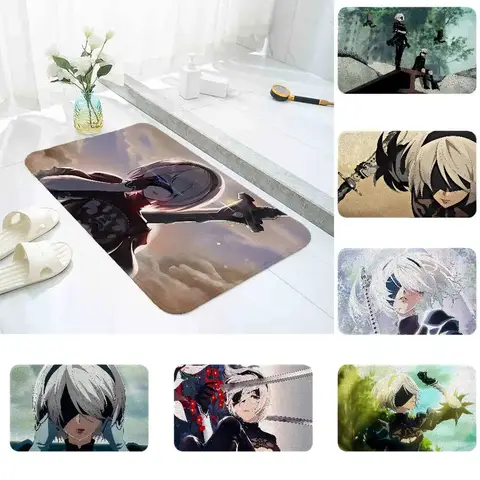Game Painting Nier Automata Anime Vloer Mahroom Absorberende Mat Eenvoudige Deur Vuilafstotende Mat Thuis Keuken Mat Voetmat Invoermat