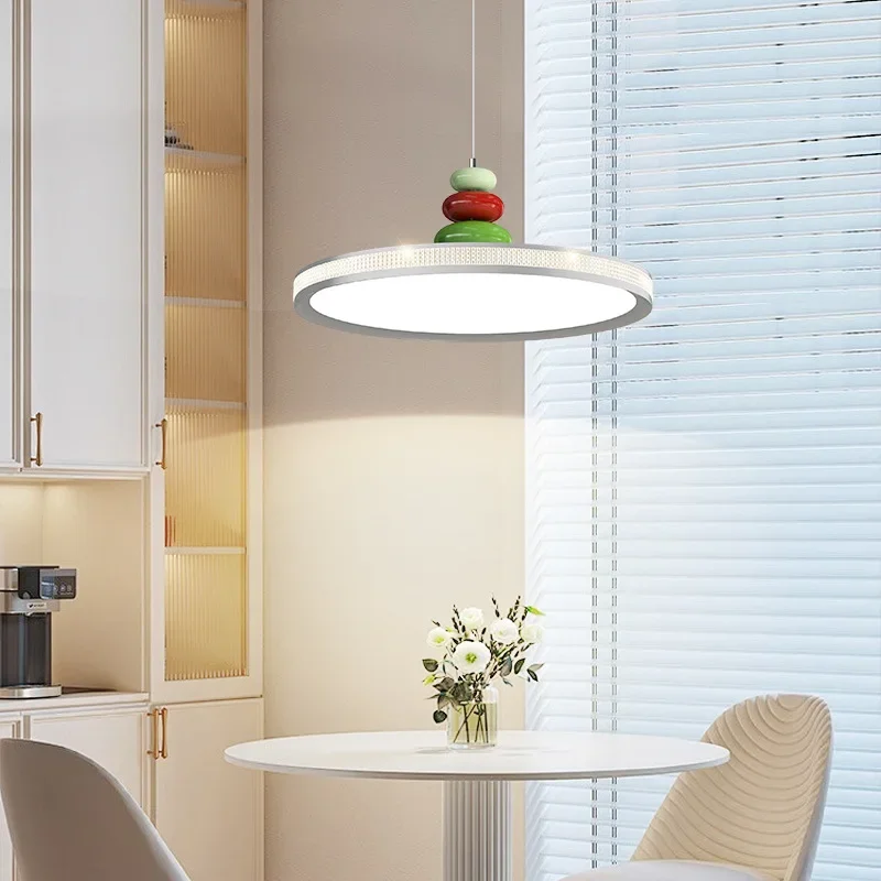 

SANDYHA Modern Minimalist Restaurant Pendant Lights Disc Design LED Lamp Living Room Dining Table Lighting Bedroom Decoration