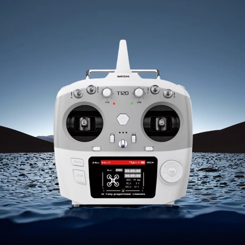 

RadioLink T12D 12CH RC Transmitter 2.4GHz 2.8Inch 4000M Distance with R12F Receiver for FPV Drone Fixed Wing Car Boat Robot