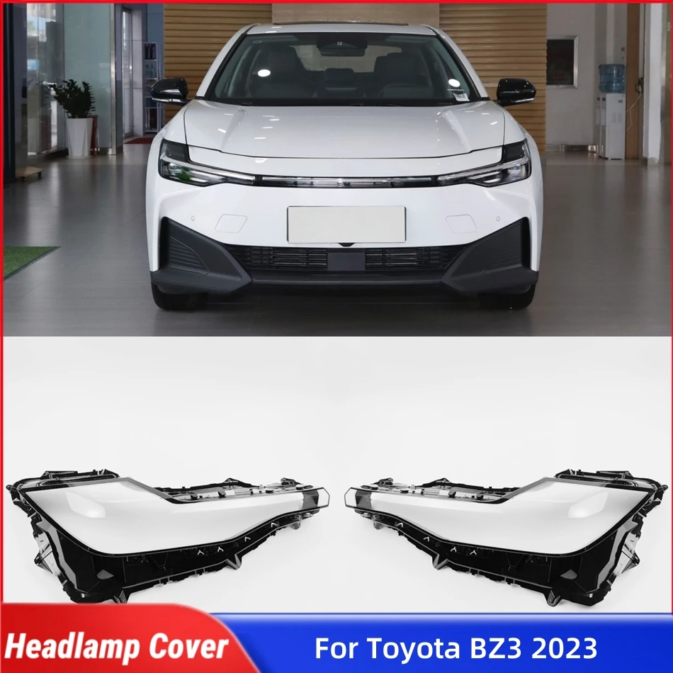 

Для Toyota BZ3 2023, автоаксессуар, линза передней лампы, стеклянный корпус, крышка объектива передней фары автомобиля, корпус