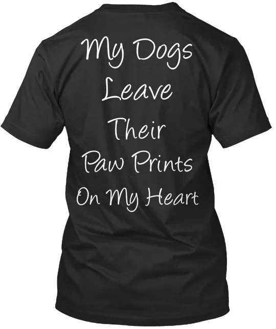 Paw Prints On My Heart 2 Tee T-shirt Made in the USA Size S to 5XL