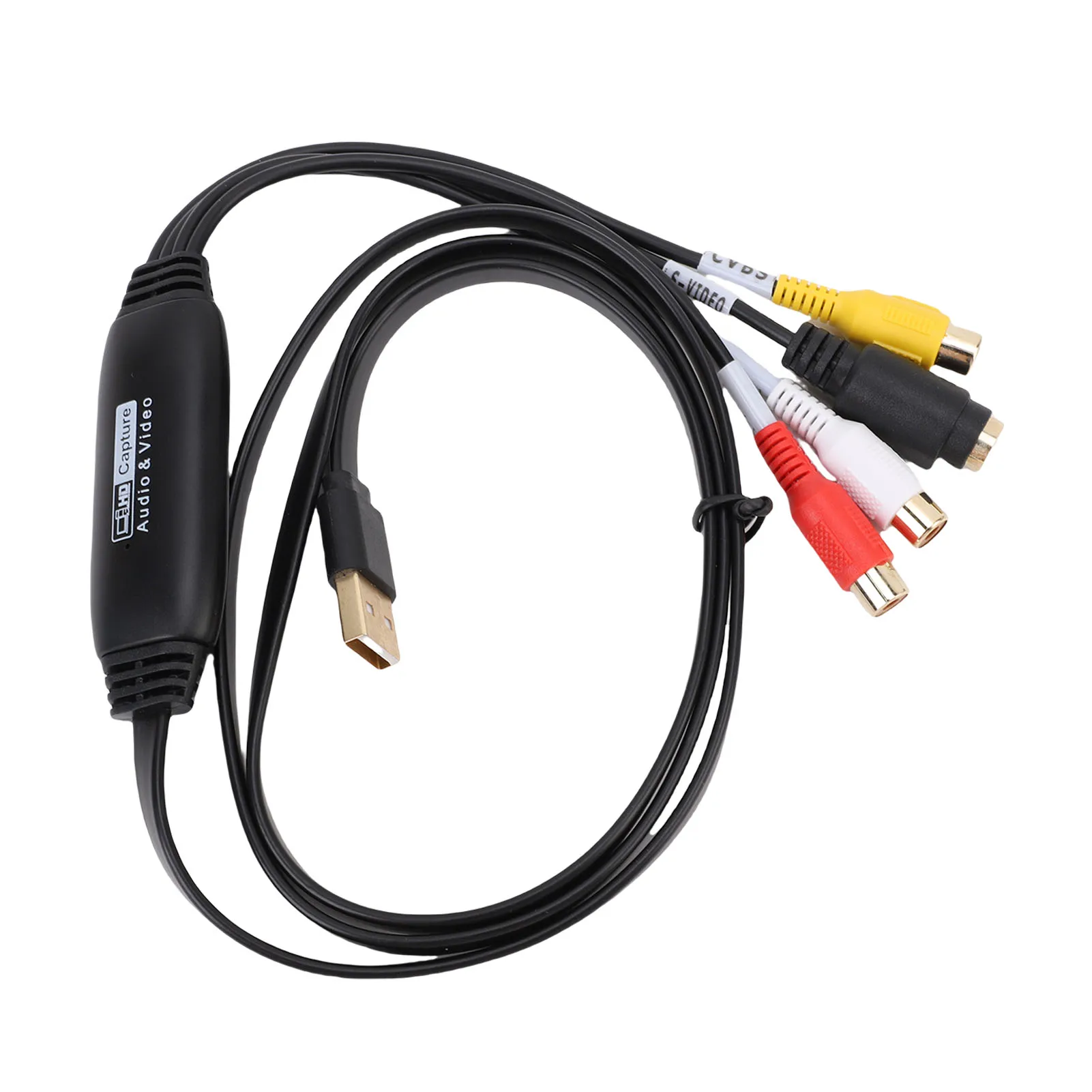 

CVBS S Video to USB Converter CVBS S Video to USB Video Converter Adapter Plug and Play 1080P USB Video Capture Card for Windows