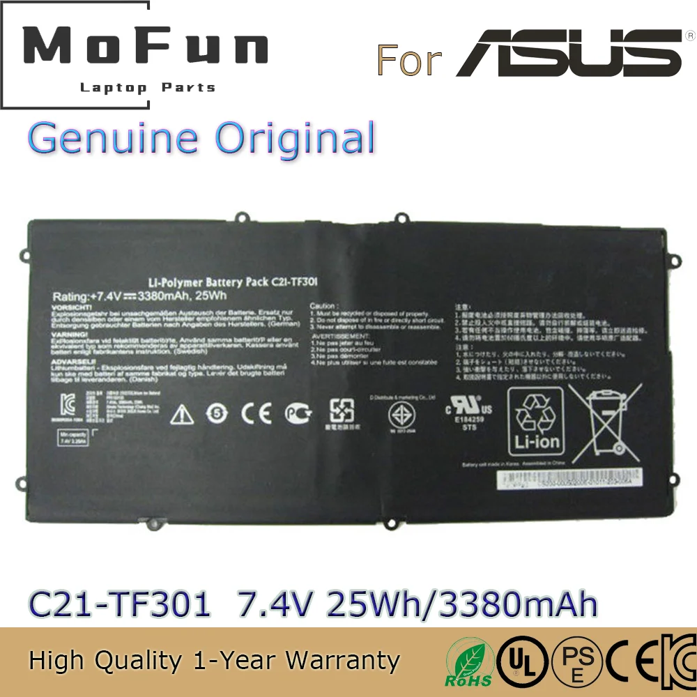 Brand New Original C21-TF301 7.4V 25Wh Battery for Asus Tranformer Pad Infinity TF700T C21-TF201P C21-TF500T TF201-1I102A