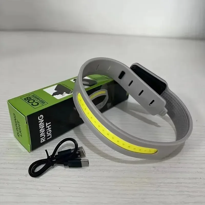 LED Mini Portable Armband Light COB Night Running Wrist Lamp 500LM Outdoor Camping Cycling Rechargeable Safety Warning Lantern