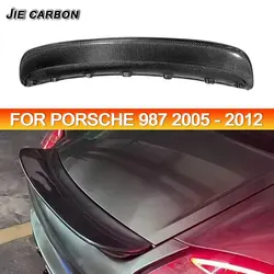 Carbon Fiber Car Trunk Wing Spoiler for Porsche 987 Cayman Coupe 2005-2012 Rear Luggage Lid Wing Spoiler Body Kit Accessory