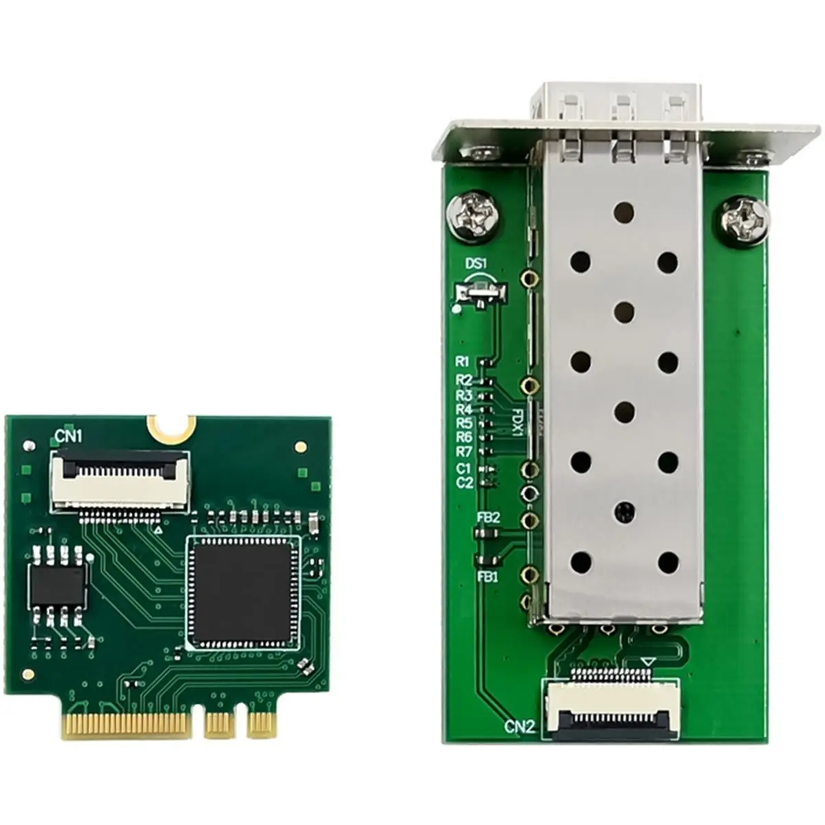 computer M.2 A E Key to 1 Port for SFP Network Card 10/100/1000Mbps Gigabit Ethernet NIC Network Card Single Fiber Port I210AS