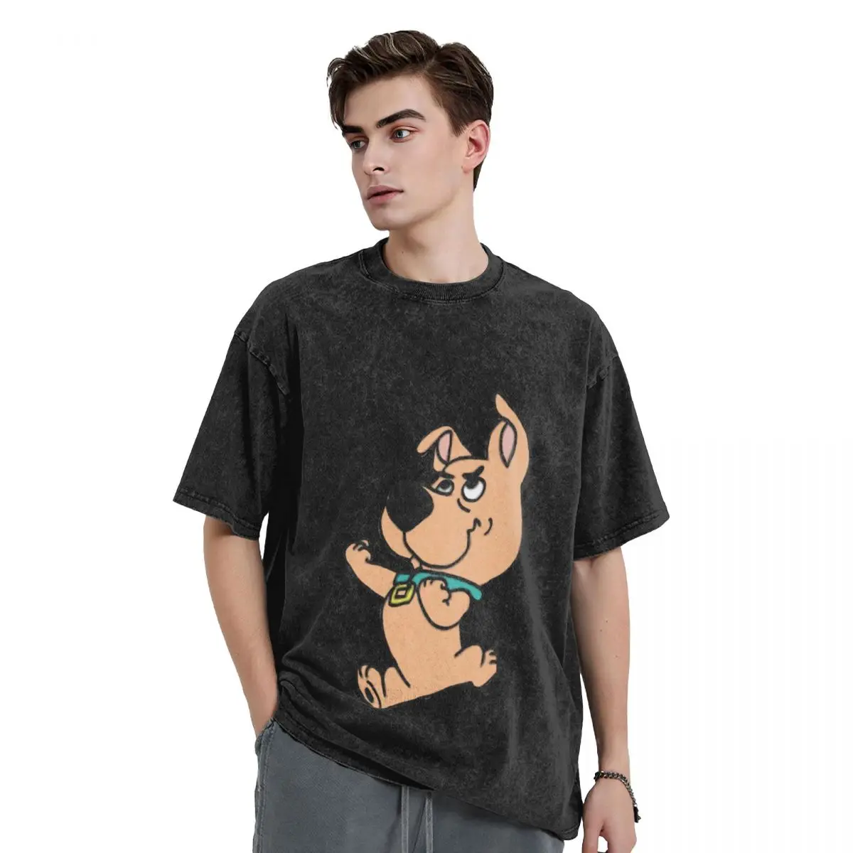 

scrappy doo fists outlined T-Shirt vintage t shirts basketball graphic tees kawaii clothes mens t shirt