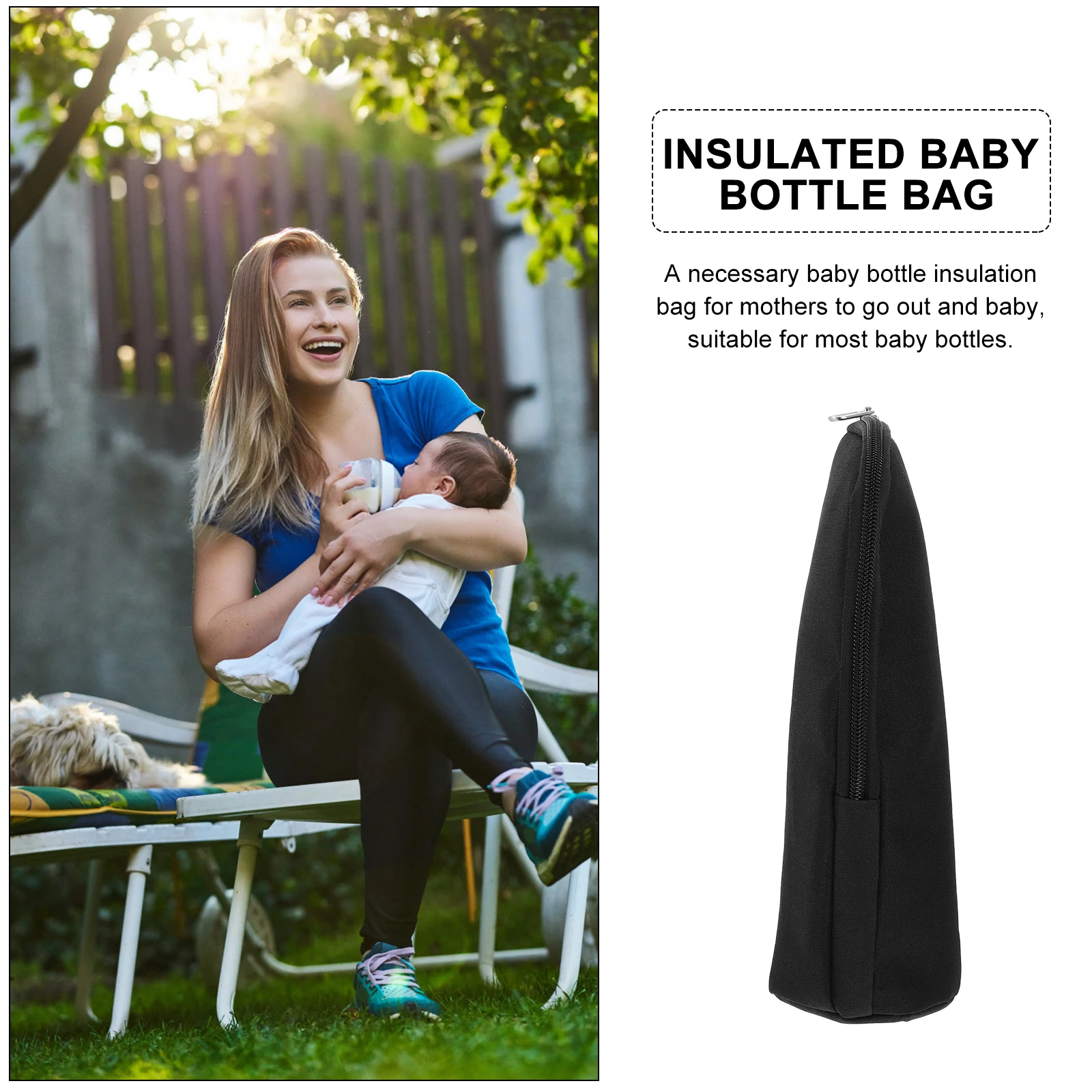 

Insulated Baby Bag Thermal Milk Holder Black Easy Carry Portable Breastmilk Cooler Pouch for Baby Bottle Bag Stroller