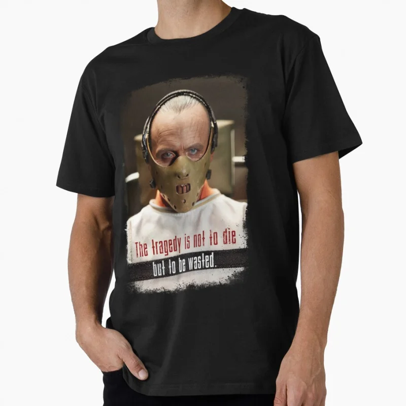 

Vintage Social distancingThe Cannibal Gourmet Killer Hannibal The Silence of the Lambs halloween Gift t shirt Large size Tops