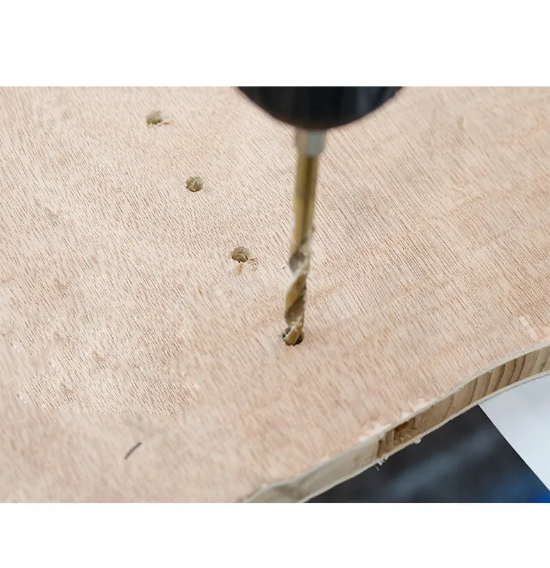 Punho hexagonal 13 peças de titânio banhado a massa frita torção broca 1.5-6.5mm furadeira elétrica chave de fenda perfuração ferramenta de broca de alargamento