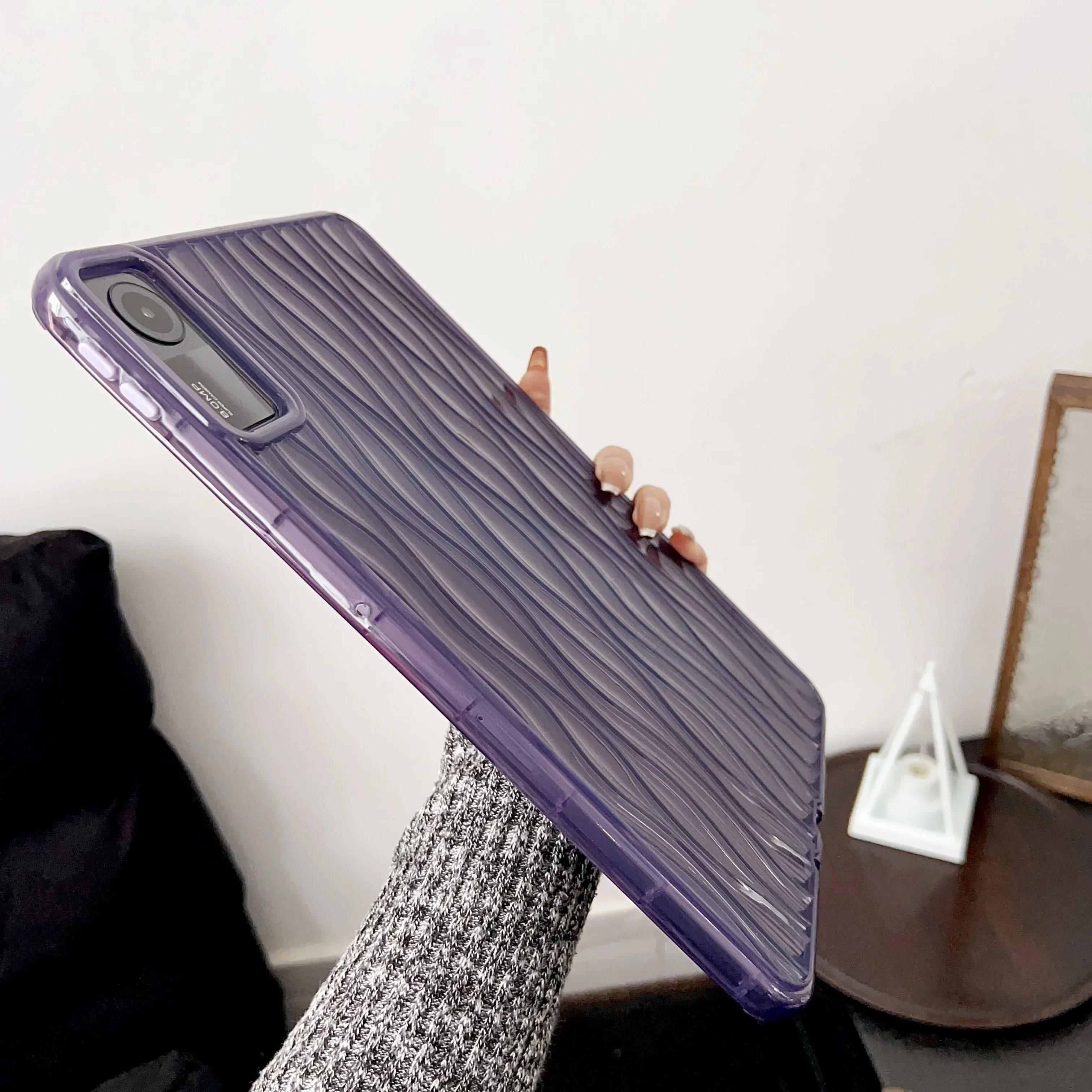 Coque en TPU souple avec ondulation de l'eau pour Xiaomi, coque de sécurité, colorée, simplicité, transparente, adaptée pour Redmi Pad SE, 11, 2023, 6, 5Pro