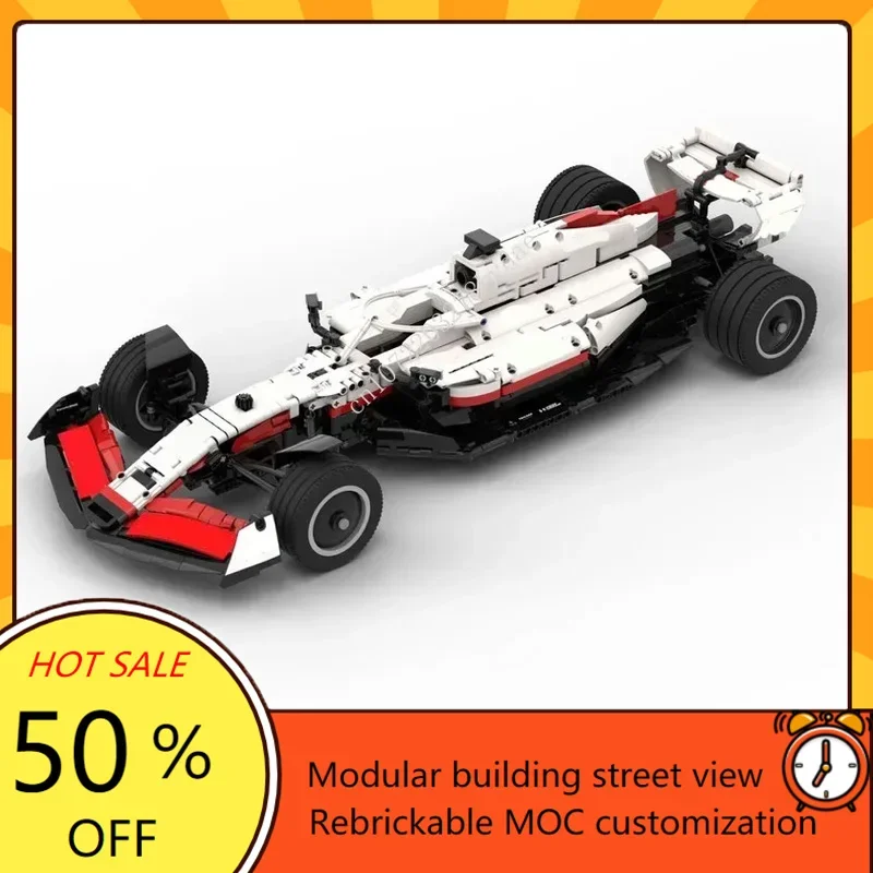 

2539PCS MOC Speed Champions Haas F1 Team VF-22 Model Custom Puzzles Technology Assembly Kids Toys Birthday Holiday Xmas Gifts