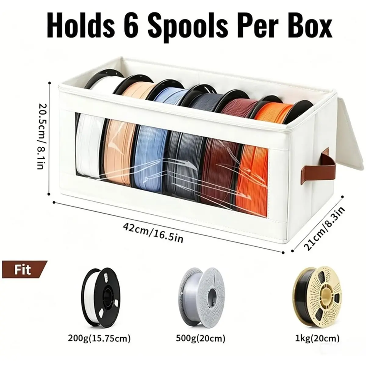 4 Pack Filament Storage Box Waterproof Dry Box, Airtight 3D Printer Spool Container
