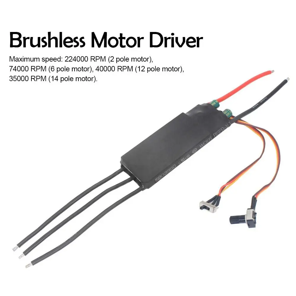 DC6-24V 1000W BLDC 3-Phase Brushless Motor Driver Hallless DC Motor Drive Board Speed Controller Module with Potentiometer
