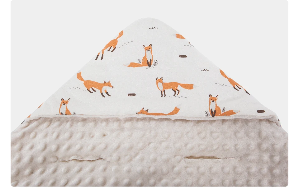 Babydecke für Neugeborene mit Kapuze, winddicht, draußen gehen, warm, tragbar, Wickeltuch im Korb, Baby-Auto-Sicherheitssitze für 0–3 Monate – Detail 10