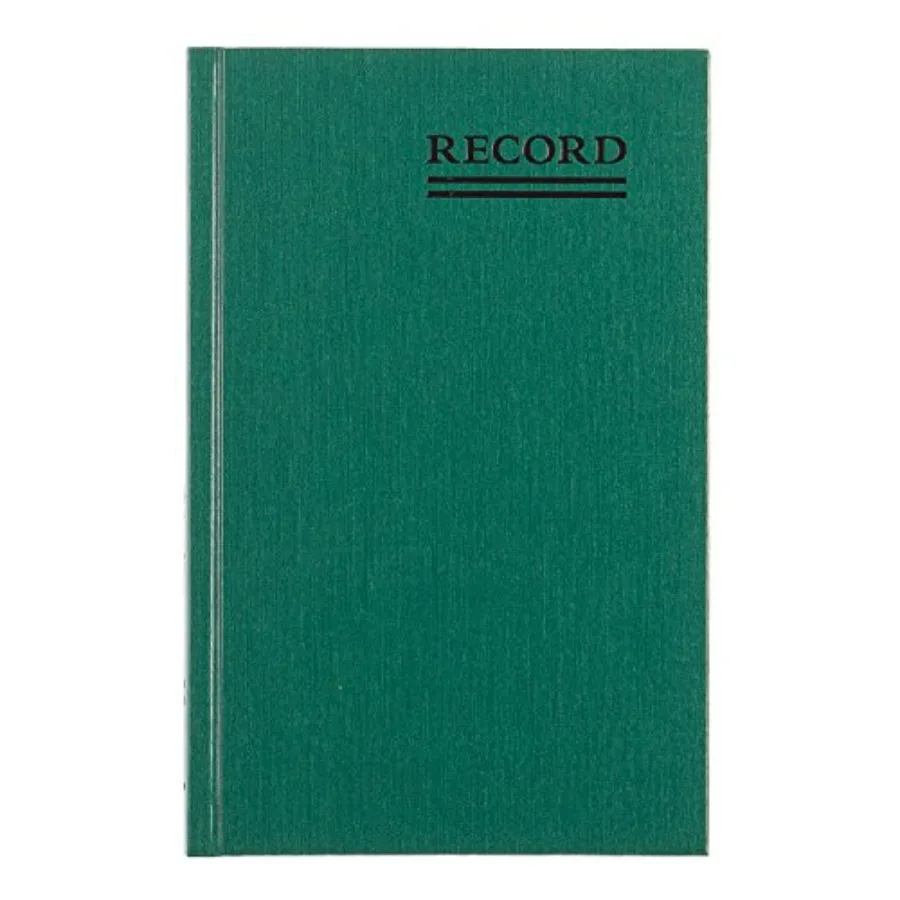 Emerald Series Account Book with Green Cover for Daily Financial Tracking 9.63 X 6.25 Inches Size Ideal for Business Record Kee
