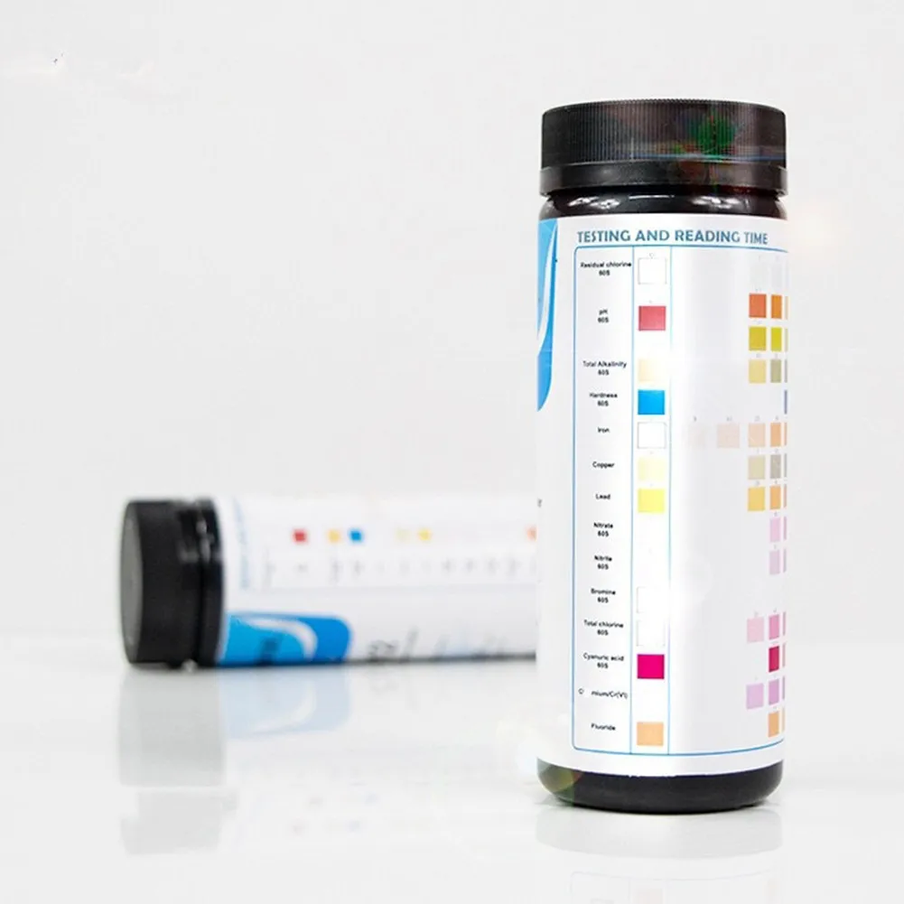 Hot New Practical Water Test Strip Quality Test Nitrate Nitrite PH Pool Tap Water 1 Package Well 14-In-1 50pcs