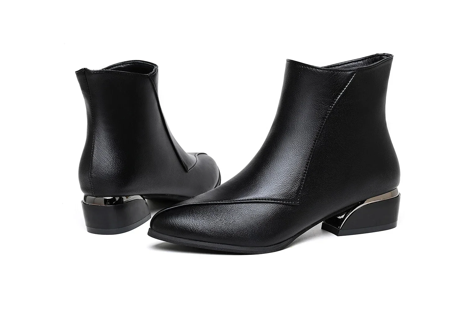Herbst und Winter 2026 Damenstiefel Britischer Stil Modische Stiefel für Frauen Neue Dickabsatzige Übergroße Modische Kurzstiefel – Detail 20