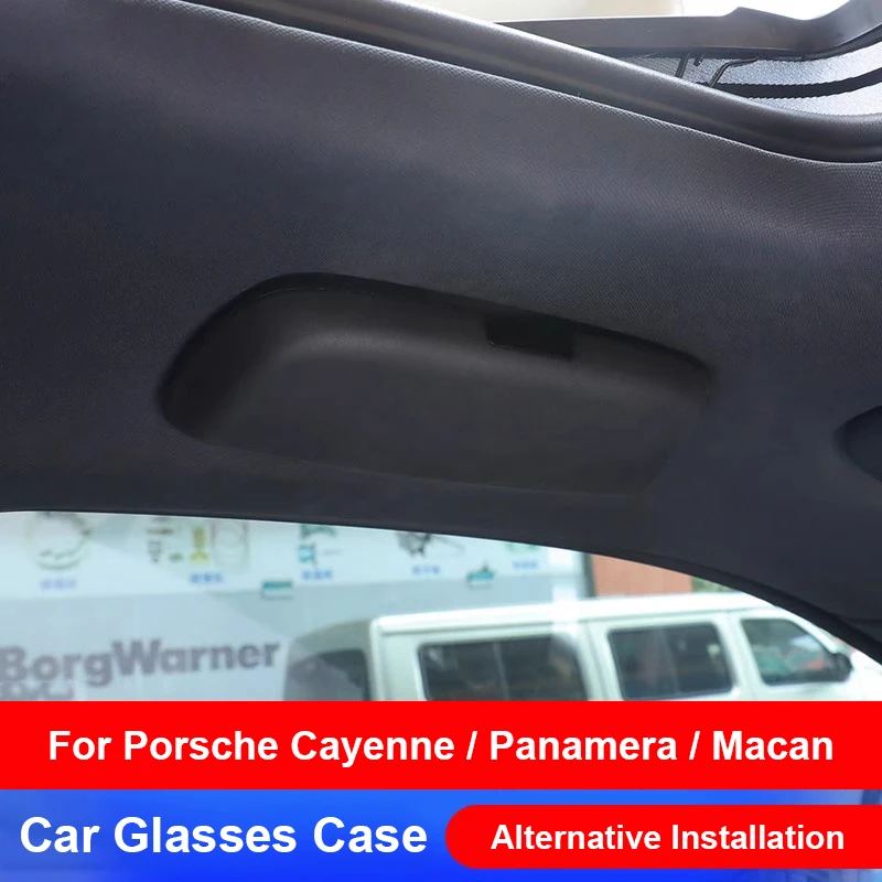 Car Sunglasses Case Holder Glasses Box Storage For Porsche Cayenne 2011-2023 Panamera 2010-2013 Macan 2014-2024 Car Accessories